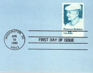 USPS FDC First Day Cover Souvenir Sheet Francis Perkins Scott #1821 - Picture 1 of 2