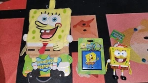 SPONGEBOB SQUAREPANTS BATH TUB WASH MITT w/Tag Vintage 2002 MIRROR Figure BONUS  - Picture 1 of 2