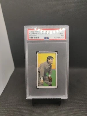 T206 Piedmont 150 Baseball Germany Schmidt Detroit - PSA 3.5! VG+! - Image 1 of 2