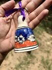 1 Pc Handmade Painted JAIPUR BLUE POTTERY Hand Bell Chime for Decor Temple D1