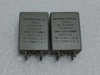 Brand New NOS Pair of Hoffman TF1QX21YY 2:1 Ratio Audio Transformers Line Input - Image 1 of 4