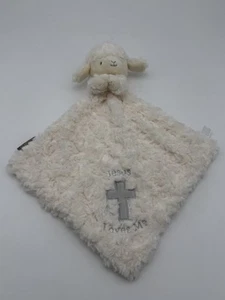 Demdaco Plush Lamb Sheep Lovey Jesus Loves Me Security Blanket Rattle White - Picture 1 of 3