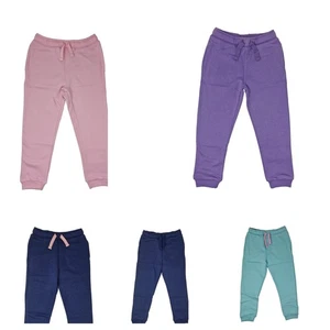 Girls Joggers Trousers Bottoms Ex M&S Pink Navy Lilac 2-7Years NEW - Picture 1 of 21