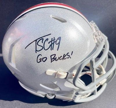 Tavien St. Clair Signed Autographed Ohio State Buckeyes Mini Helmet PSA/DNA COA  - Image 1 of 2