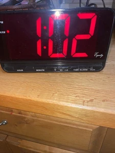 Equity Digital Alarm Clock Red LED Display Black Electric Snooze Tested Works - Picture 1 of 7