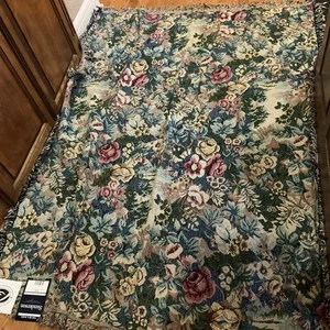 The Rug Barn Throw Sanderson Floral 53 x 65 Multi Color USA NOS - Bild 1 von 7