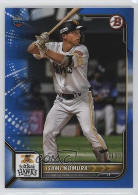 2022 Bowman NPB Nippon Professional Baseball Blue /199 Isami Nomura #8 - Image 1 of 2