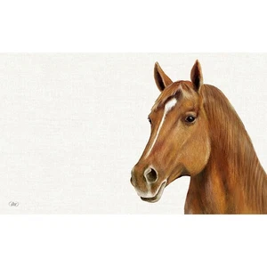 IHR Farm Horse Frühstücksbrettchen Schneidebrett Tiere Pferd 23,5x14,5 cm creme - Bild 1 von 1