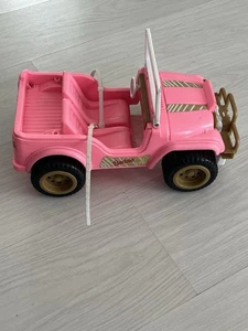 Vintage Mattel Barbie Pink & Gold Jeep Wrangler Beach Cruiser Car. - Picture 1 of 8