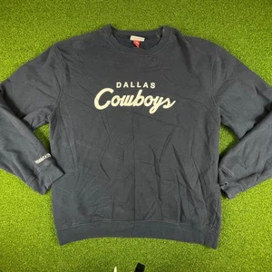 Vintage Dallas Cowboys Mitchell & Ness NFL Crewneck Fleece Sweatshirt Sz 3XL - Picture 1 of 7
