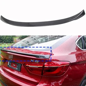 Real Carbon Fiber Rear Trunk Spoiler Wing for BMW X6 F16 X6M F86 2015-2019 Gloss - Picture 1 of 8