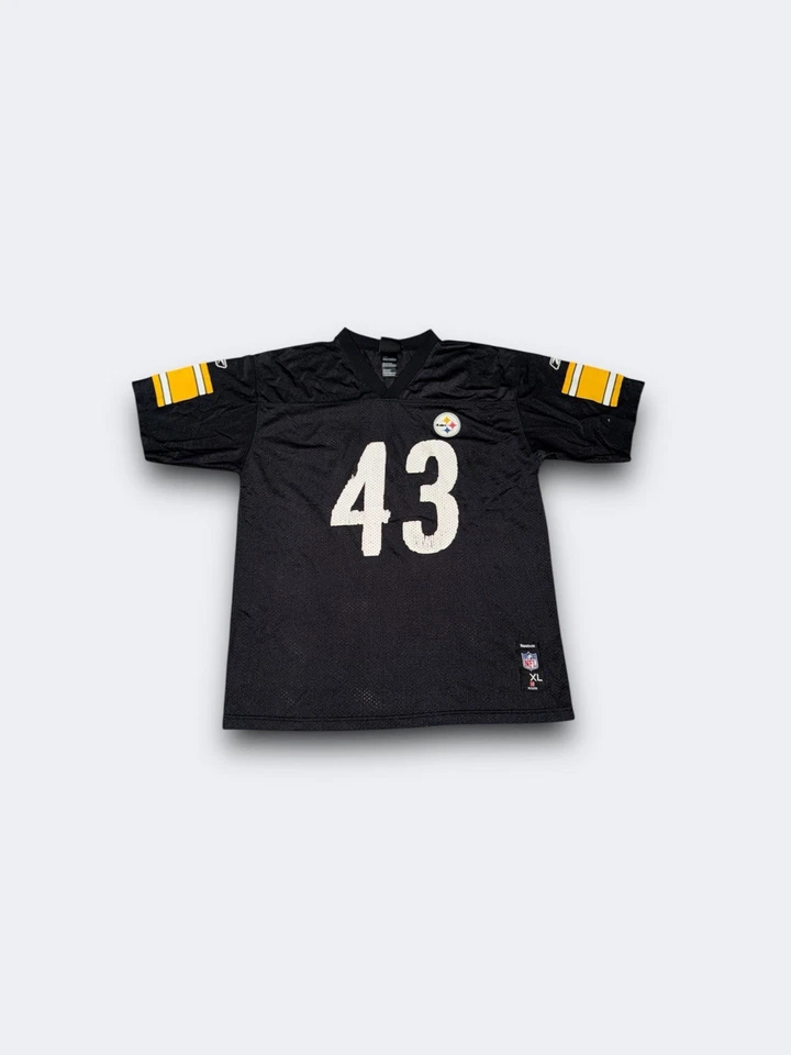 Camiseta De Colección Pittsburgh Steelers #43 Troy Polamalu Reebok NFL Fútbol Juvenil XL Foto 1 de 4