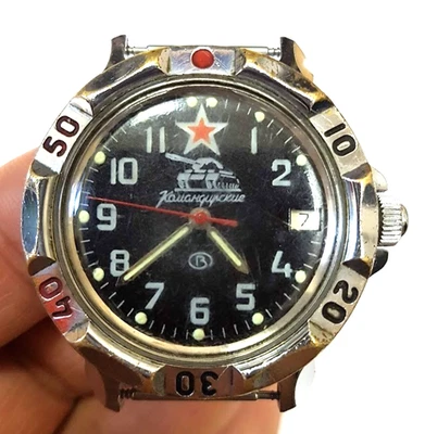 LEGENDARY RUSSIAN VINTAGE MENS WATCH VOSTOK KOMANDIRSKIYe MECHANICAL WORKING RAR - Image 1 of 4