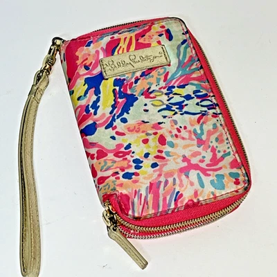 Muñeca/cartera Lilly Pulitzer tarjeta de crédito, identificación y teléfono cierre de cremallera antideslizante Foto 1 de 4