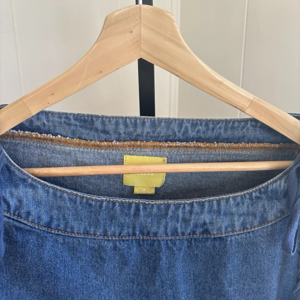 Vestido Anthropologie Maeve Denim Mini Cambio Country Con Cordones Hombros Para Mujer’s S Foto 1 de 4