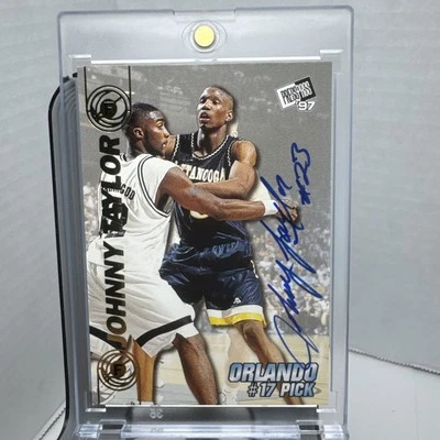 1997 Press Pass Double Threat - Autographs Johnny Taylor (AU, RC) - Image 1 of 4