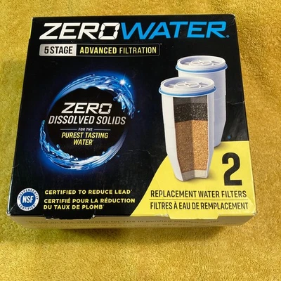 Zero Water 5 Stage Adv Filtration 2 Pack Replacement Water Filters ZR-017- NEW  - Image 1 of 4