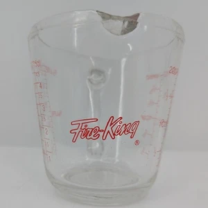 VINTAGE Fire-King 20 oz Glass Measuring Cup Vintage Red Lettering USA Made - Picture 1 of 6