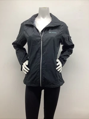 Chaqueta Columbia Negra Lluvia Mujer Talla Mediana, Usada. Foto 1 de 4