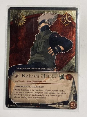 Naruto CCG Kakashi Hatake 2002 Super Rare Gold Holo Foil Card 192 LP 1st Ed NM - Image 1 of 3