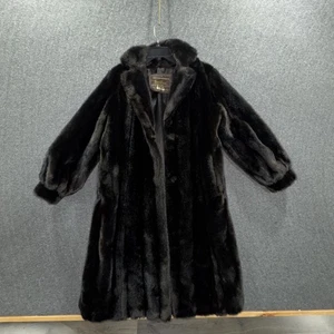 Gemini Fashions by Furio Pucci Fur Coat Womens 6 Black Brown Made in Italy - Picture 1 of 10