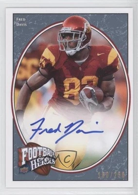 2008 Upper Deck Football Heroes Blue /250 Fred Davis #145 Rookie Auto RC - Image 1 of 2