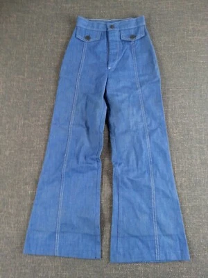 Pantalones largos vintage años 70 JC Penny Match Factory niños talla 10 pantalones campana azul Foto 1 de 4