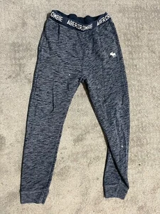 Abercrombie Kids 15/16 Navy Blue Marbled Fleeced Joggers Flaw - Picture 1 of 5