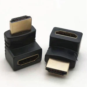 2 Pcs HDMI 270 Degree Right angle elbow male to female adapter Connector - Picture 1 of 4