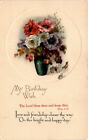postcard birthday wish Numbers 624 Lord bless thee and keep thee love P Postcard