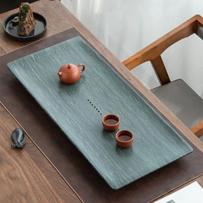 Chinese Style Natural Stone Tea Tray Water Draining Tea Boat Simple Pattern New - Image 1 of 4