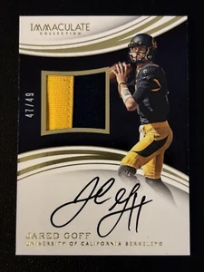 2016 Immaculate Collection Jared Goff Collegiate Jersey Auto RC Serial #/49 🔥 - Picture 1 of 11