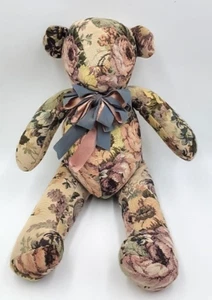 Handmade Teddy Bear Tapestry Hand Stitched - Picture 1 of 19
