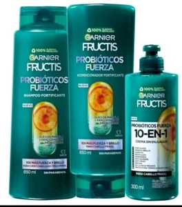 Kit Rutina Fructis Probióticos: Champú, Acondicionador Y 10 En 1 3 PACK!❤️ - Imagen 1 de 7
