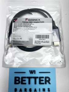 USB-C To HDMI 4K Adapter Cable 2 Meter Length FOINNEX NEW Gold Plated Connectors - Picture 1 of 5