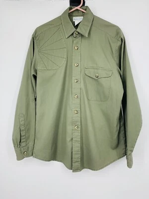 Wingshooters Ltd Long Sleeve Green Button Up 100% Cotton Shirt LARGE USA Made - Image 1 of 4