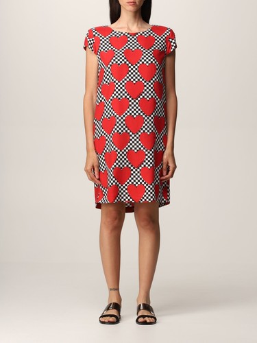 ABITO LOVE MOSCHINO CON STAMPA QUADRATA E CUORE UK 10