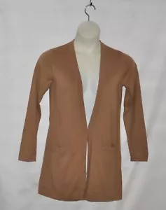 Joan Rivers Cashmere Blend Boyfriend Cardigan Size S Mocha - Picture 1 of 2