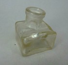 Tintenfass mit Ablage frühes Industrieglas um/ab 1880 (64296) 