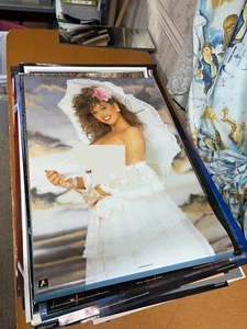 #76 Vintage 1988 35x24 Póster Sexy Maria Whittaker Topless Vestido Blanco Pin Up - Imagen 1 de 5
