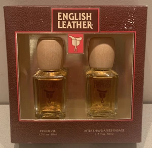 Vintage ENGLISH LEATHER 1.7 oz. Gift Set COLOGNE & AFTER SHAVE - Picture 1 of 4