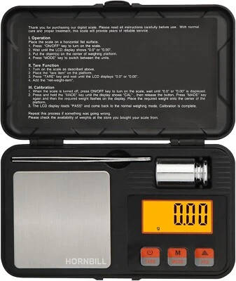 HORNBILL Digital Scales 0.01g 200g Grams Jewellery Gold Weighing Mini Pocket Electronic