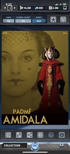 Topps Star Wars Digital Card Trader Dual Perceptions 2019 TPM Padme Award - Picture 1 of 1
