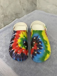 Crocs Classic Tie Dye Talla 12 Zuecos Gráficos Sandalias Zapatos - Imagen 1 de 5