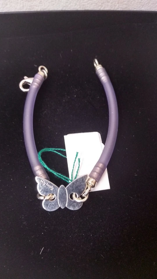 Bracciale in Gomma con farfalla in argento 925 cod.6212 - Immagine 1 di 1