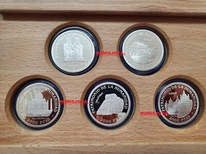 Collezione di 5 monete 2000 pesetas ARGENTO anno 1996. Patrimonio mondiale de... - Bild 1 von 3