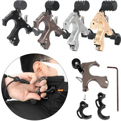Compound Bow Release Aid 3 4 Finger Thumb Trigger Aluminum Alloy Adjustable RHLH - Image 1 of 4