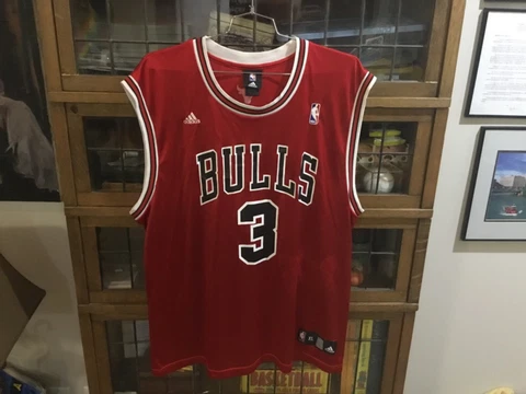 Ben Wallace #3 Chicago Bulls Red ADIDAS Graphic Basketball Jersey SZ XL - Cool Cover