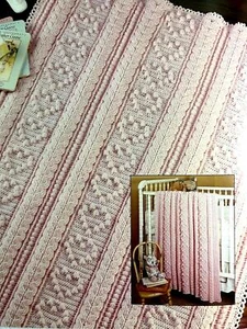 Stunning Aran Baby Afghans to Crochet Blanket Pattern Book Popcorn Hearts Cable - Picture 1 of 4