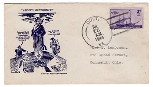 1944 WWII Patriotic Duet VA - Richmond Times Axis Cartoon - Picture 1 of 2